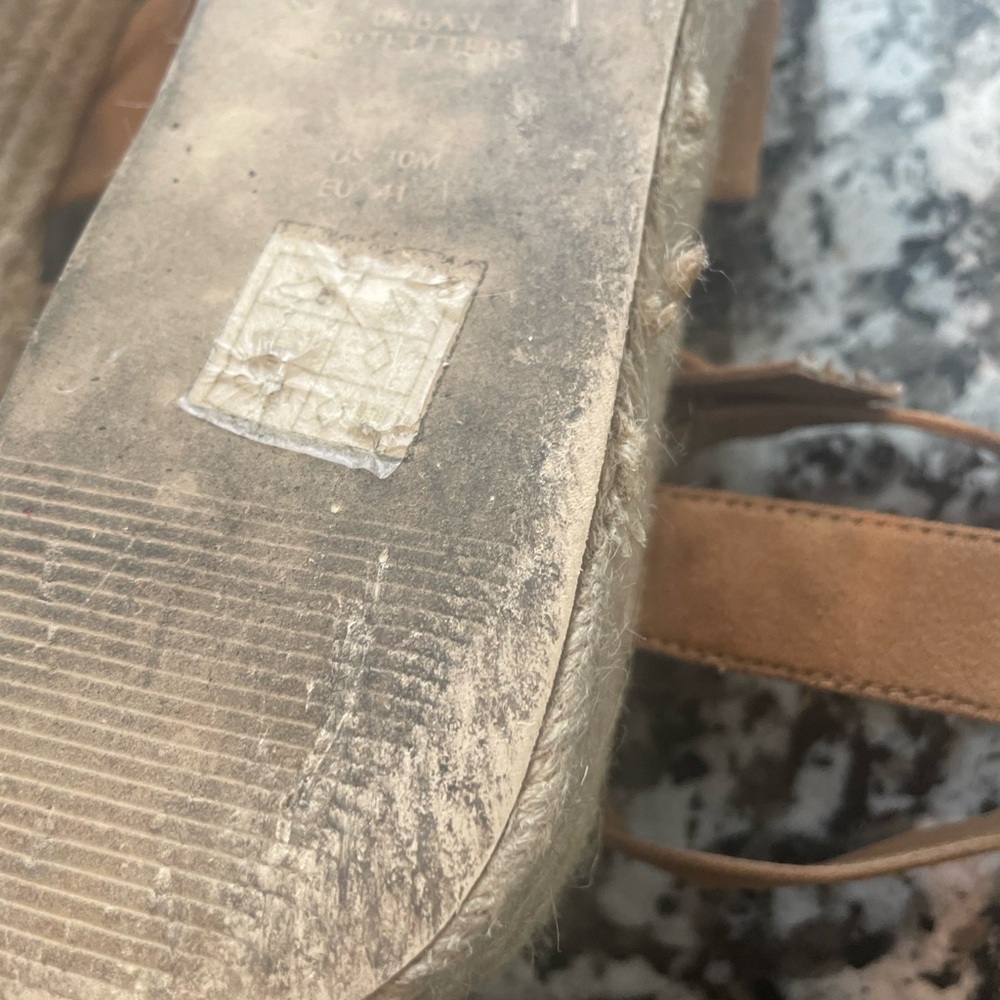 Urban outfitters Women's Tan Suede Espadrille Platform Sandals - Picture 8 of 9